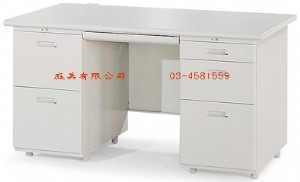 雙邊辦公桌(左二屜右三屜)W140x70x74cm 